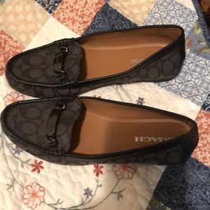 Coach grey and black flats size 10B